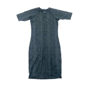 DKNY Sport Snakeskin Print Body Con Fitted Dress Gray size XS